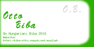 otto biba business card